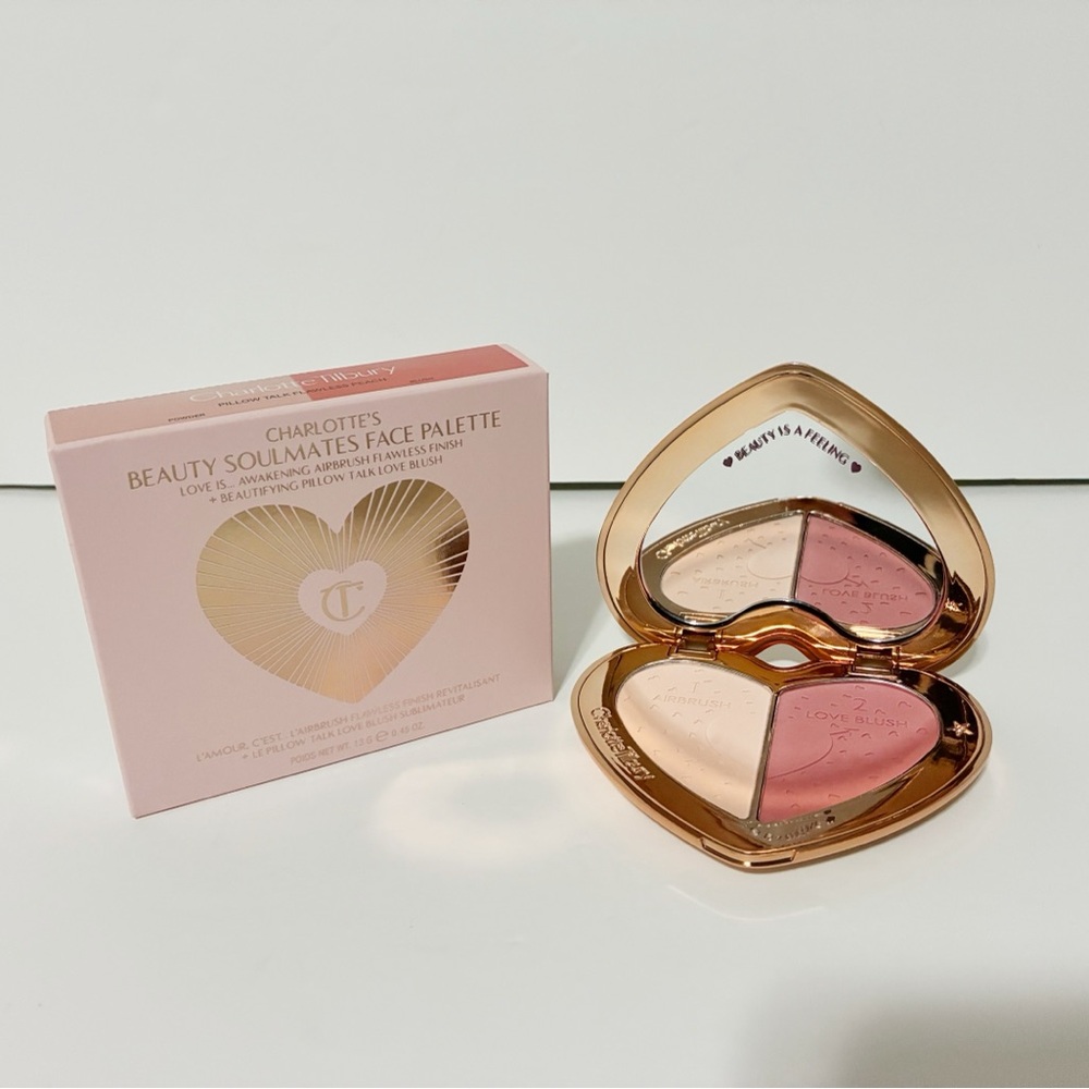 🌸New Charlotte Tilbury FLAWLESS Peach Beauty Soulmates Face Palette